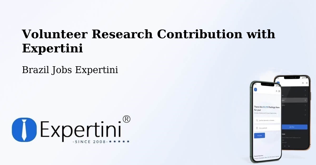 Volunteer Research Contribution Program – Fátima - Brazil Jobs Expertini